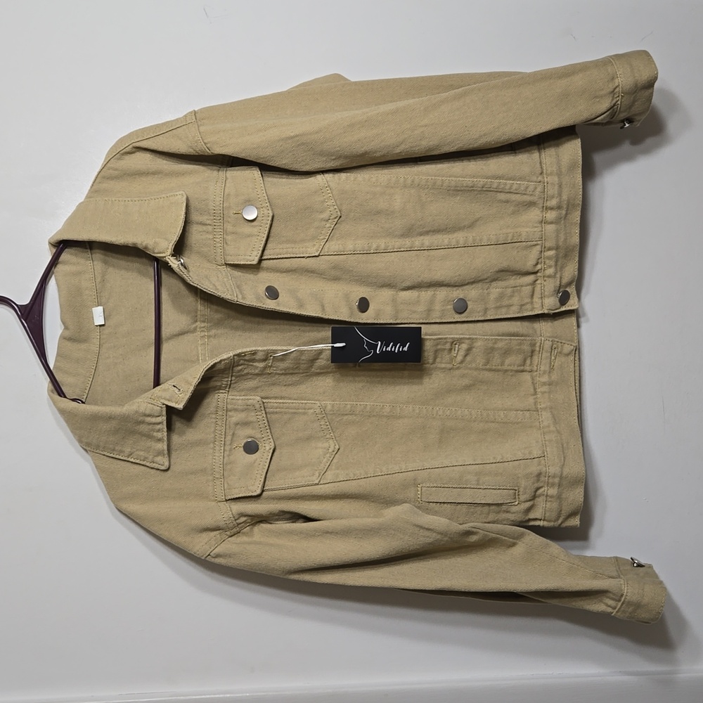 Vidifid Dropped Shoulder Jean Jacket